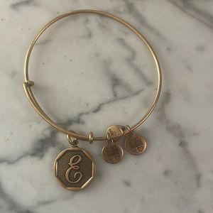 alex and ani "E" bracelet